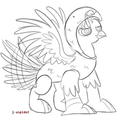 Size: 894x894 | Tagged: safe, artist:j-aspidot, derpibooru import, oc, oc:draco darkwing, unofficial characters only, gryphon, turkey, clothes, cosplay, costume, food, hypnosis, male, meat, monochrome, simple background, sketch, solo, transparent background, turkey costume