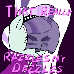Size: 2619x2625 | Tagged: angry, artist:neighday, coloratura, countess coloratura, derpibooru import, frown, glare, jimmies, meme, nose wrinkle, rustled my jimmies, safe, scrunchy face, solo, the mane attraction