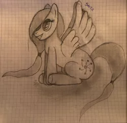 Size: 1060x1021 | Tagged: artist:crazyphilosopher, derpibooru import, graph paper, monochrome, pencil drawing, safe, shading practice, sketch, traditional art