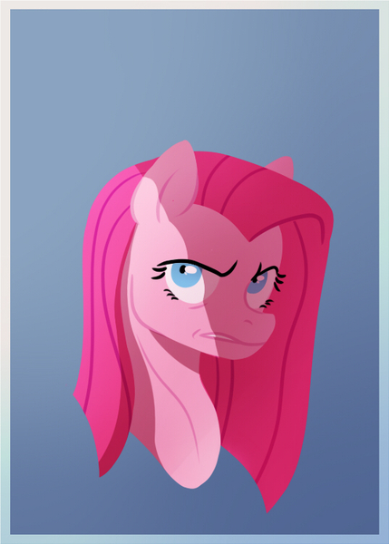 Size: 536x749 | Tagged: artist:apilsinn, derpibooru import, pinkamena diane pie, pinkie pie, safe, solo