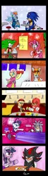 Size: 600x2207 | Tagged: safe, artist:kaiamurosesei, derpibooru import, applejack, fluttershy, pinkie pie, rainbow dash, rarity, twilight sparkle, twilight sparkle (alicorn), alicorn, pony, appleknux, bar, clothes, crossover, crossover shipping, cuffs (clothes), female, fluttertails, food, interspecies, kimono (clothing), knuckles the echidna, maid, male, mane six, manic the hedgehog, manicpie, mare, miles "tails" prower, restaurant, serving tray, shadow the hedgehog, shadtwi, shipping, silvarity, silver the hedgehog, sonic boom, sonic the hedgehog, sonic the hedgehog (series), sonicdash, straight, waitress