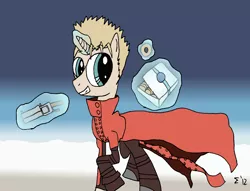 Size: 1734x1322 | Tagged: artist:sigmatheartist, derpibooru import, magic, ponified, safe, solo, trigun, vash the stampede