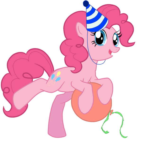 Size: 3000x3000 | Tagged: safe, artist:face-of-moe, derpibooru import, pinkie pie, balloon, hat, hoof hold, party hat, solo