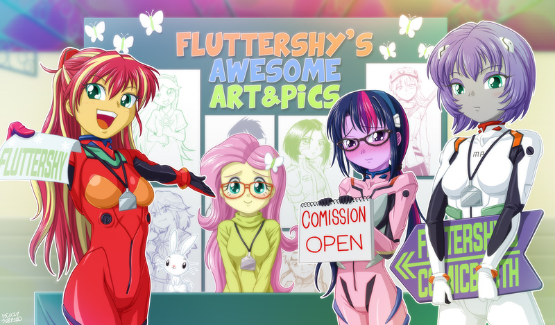 Size: 1364x800 | Tagged: safe, artist:uotapo, derpibooru import, angel bunny, fluttershy, maud pie, sci-twi, sunset shimmer, twilight sparkle, equestria girls, alita, anime, battle angel alita, blushing, brazil, clothes, colored pupils, cosplay, costume, crossover, cute, exploitable meme, female, fernanda bullara, flcl, flutternerd, gally, glasses, haruhara haruko, kill la kill, looking at you, makinami mari illustrious, maudabetes, moe, naruto, neon genesis evangelion, nerd, open mouth, otaku, otakushy, plugsuit, reference, rei ayanami, ryuko matoi, same voice actor, shikinami asuka langley, shimmerbetes, shyabetes, sign, souryuu asuka langley, star butterfly, star vs the forces of evil, sunset helper, sweater, twiabetes, uotapo is trying to murder us, uzumaki naruto, voice actor joke