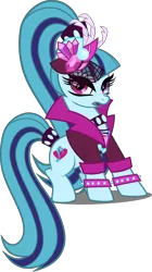 Size: 2792x5000 | Tagged: safe, artist:xebck, derpibooru import, sonata dusk, ponified, equestria girls, the mane attraction, absurd resolution, alternate hairstyle, alternate universe, clothes, countess coloratura, equestria girls ponified, looking at you, role reversal, simple background, solo, spikes, transparent background, vector