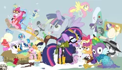 Size: 1200x692 | Tagged: safe, artist:dm29, derpibooru import, apple bloom, applejack, big macintosh, bon bon, coco pommel, coloratura, derpy hooves, discord, doctor whooves, fluttershy, gilda, lemon hearts, limestone pie, lyra heartstrings, marble pie, maud pie, minuette, moondancer, octavia melody, pinkie pie, princess cadance, rainbow dash, rarity, scootaloo, shining armor, smooze, spike, starlight glimmer, sweetie belle, sweetie drops, time turner, trouble shoes, twilight sparkle, twilight sparkle (alicorn), twinkleshine, vinyl scratch, alicorn, gryphon, pony, twittermite, amending fences, appleoosa's most wanted, bloom and gloom, brotherhooves social, canterlot boutique, castle sweet castle, crusaders of the lost mark, do princesses dream of magic sheep, hearthbreakers, made in manehattan, make new friends but keep discord, party pooped, princess spike (episode), rarity investigates, scare master, slice of life (episode), tanks for the memories, the cutie map, the cutie re-mark, the hooffields and mccolts, the lost treasure of griffonstone, the mane attraction, the one where pinkie pie knows, what about discord?, alicorn costume, alternate hairstyle, athena sparkle, back to the future, background six, bedroom eyes, bipedal, bowtie, box, cardboard box, charlie brown, clothes, costume, crossdressing, crossing the memes, crying, cutie mark, cutie mark crusaders, derpysaur, detective rarity, dress, fake horn, fake wings, female, filly, fusion, glasses, hat, i didn't listen, i'm pancake, implied rarijack, it happened, lyrabon (fusion), mare, meme, new crown, nightmare night costume, ocular gushers, open mouth, orchard blossom, peanuts, pest control gear, pinkie mcpie, princess dress, punklight sparkle, rara, revolutionary girl utena, s5 starlight, saddle bag, selfie, sled, snow, staff, staff of sameness, sunglasses, sweater, the cmc's cutie marks, the meme continues, the ride never ends, the story so far of season 5, this isn't even my final form, toilet paper roll, toilet paper roll horn, top hat, twilight muffins, twilight scepter, unamused, volumetric mouth, wig