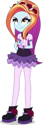 Size: 1521x4428 | Tagged: safe, artist:xebck, derpibooru import, sassy saddles, equestria girls, absurd resolution, alternate universe, badass, bracelet, clothes, equestria girls-ified, fingerless gloves, gloves, simple background, solo, spikes, transparent background, vector