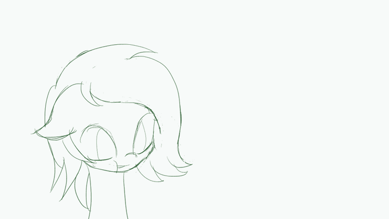 Size: 1280x720 | Tagged: safe, artist:an-m, derpibooru import, oc, oc:anon, oc:anonfilly, unofficial characters only, earth pony, pony, animated, female, filly, monochrome, sketch, solo, swallowing, ur a faget, vulgar
