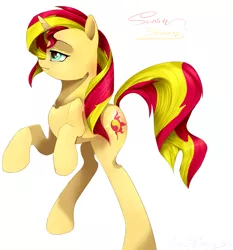 Size: 2697x2888 | Tagged: safe, artist:annashamster, derpibooru import, sunset shimmer, pony, unicorn, solo