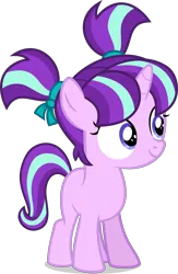 Size: 3268x5000 | Tagged: safe, artist:xebck, derpibooru import, starlight glimmer, pony, unicorn, the cutie re-mark, .svg available, absurd resolution, cute, female, filly, filly starlight glimmer, glimmerbetes, hnnng, pigtails, simple background, smiling, solo, that was fast, transparent background, vector, when she smiles, younger