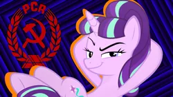 Size: 1280x720 | Tagged: artist:breezyblueyt, communism, derpibooru import, s5 starlight, safe, smug, smuglight glimmer, stalin glimmer, starlight glimmer, the cutie re-mark, vector, welcome home twilight