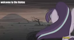 Size: 1824x984 | Tagged: alternate timeline, ashlands timeline, barren, derpibooru import, hiatus, implied genocide, post-apocalyptic, s5 starlight, safe, screencap, starlight glimmer, the cutie re-mark, welcome to the hiatus, wind, windswept mane