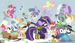 Size: 1200x692 | Tagged: safe, artist:dm29, derpibooru import, apple bloom, applejack, big macintosh, bon bon, coco pommel, coloratura, derpy hooves, discord, doctor whooves, fernando the straw, fluttershy, gilda, lemon hearts, limestone pie, lyra heartstrings, marble pie, maud pie, minuette, moondancer, octavia melody, pinkie pie, princess cadance, rainbow dash, rarity, scootaloo, shining armor, smooze, spike, starlight glimmer, sweetie belle, sweetie drops, time turner, trouble shoes, twilight sparkle, twilight sparkle (alicorn), twinkleshine, vinyl scratch, alicorn, gryphon, pony, twittermite, amending fences, appleoosa's most wanted, bloom and gloom, brotherhooves social, canterlot boutique, castle sweet castle, crusaders of the lost mark, do princesses dream of magic sheep, hearthbreakers, made in manehattan, make new friends but keep discord, party pooped, princess spike (episode), rarity investigates, scare master, slice of life (episode), tanks for the memories, the cutie map, the cutie re-mark, the hooffields and mccolts, the lost treasure of griffonstone, the mane attraction, the one where pinkie pie knows, what about discord?, alicorn costume, alternate hairstyle, athena sparkle, back to the future, background six, bedroom eyes, bipedal, bowtie, box, cardboard box, charlie brown, clothes, costume, crossdressing, crossing the memes, crying, cutie mark, cutie mark crusaders, derpysaur, detective rarity, dress, drinking straw, fake horn, fake wings, female, filly, final form, fusion, glasses, hat, i didn't listen, i'm pancake, implied rarijack, it happened, lyrabon (fusion), mare, meme, new crown, nightmare night costume, ocular gushers, open mouth, orchard blossom, peanuts, pest control gear, pinkie mcpie, princess dress, punklight sparkle, rara, revolutionary girl utena, s5 starlight, saddle bag, selfie, sled, snow, staff, staff of sameness, sunglasses, sweater, the cmc's cutie marks, the meme concludes, the meme continues, the ride never ends, the story so far of season 5, this is my final form, toilet paper roll, toilet paper roll horn, top hat, twilight muffins, twilight scepter, unamused, volumetric mouth, wig
