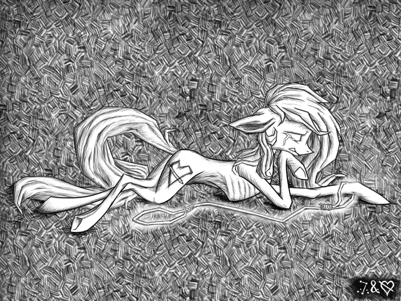 Size: 1024x768 | Tagged: artist:kopaleo, black and white, crying, derpibooru import, grayscale, noose, oc, oc:artline, semi-grimdark, suicide, unofficial characters only