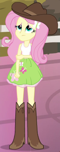 Size: 199x502 | Tagged: safe, derpibooru import, screencap, fluttershy, equestria girls, rainbow rocks, boots, clothes, cowboy boots, cowboy hat, fluttershy's cowboy boots, hat, high heel boots, image, outfit catalog, png, shirt, shoes, skirt, solo, stetson