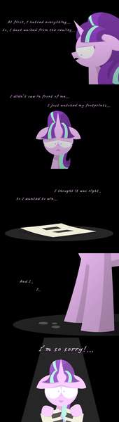 Size: 1754x6200 | Tagged: artist:limejerry, comic, crying, derpibooru import, equal cutie mark, equal sign, sad, sadlight glimmer, safe, solo, starlight glimmer, the cutie re-mark