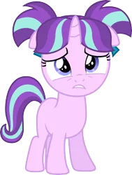 Size: 5000x6616 | Tagged: safe, artist:the-aziz, derpibooru import, starlight glimmer, pony, unicorn, the cutie re-mark, absurd resolution, cute, female, filly, filly starlight glimmer, glimmerbetes, sad, sad face, sadlight glimmer, simple background, solo, transparent background, vector, younger
