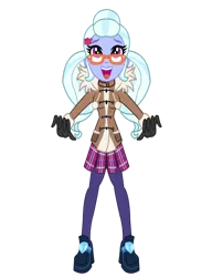 Size: 1024x1334 | Tagged: safe, artist:remcmaximus, derpibooru import, sugarcoat, equestria girls, friendship games, :d, solo, sugarcute, winter outfit