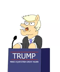 Size: 417x501 | Tagged: artist needed, derpibooru import, donald trump, make america great again, make equestria great again, politics, ponified, safe, solo, source needed