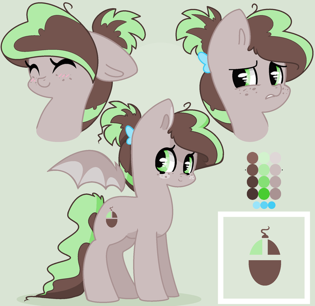 Size: 1024x996 | Tagged: safe, artist:csox, derpibooru import, oc, oc:dimmet, unofficial characters only, bat pony, pony, blushing, freckles, messy mane, solo