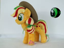 Size: 4608x3456 | Tagged: absurd resolution, applejack, artist:kiashone, derpibooru import, glow-in-the-dark, irl, photo, plushie, rainbow power, safe, solo