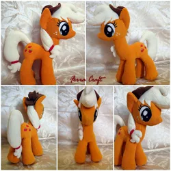 Size: 704x704 | Tagged: applejack, artist:ferracraft, derpibooru import, irl, photo, plushie, safe, solo