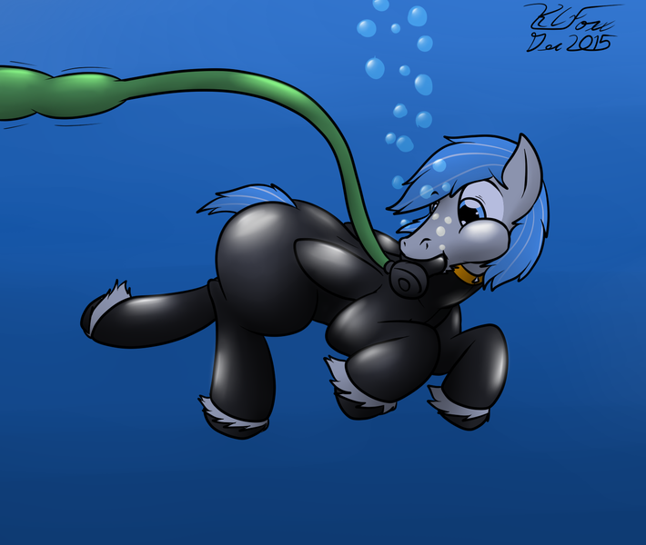 Size: 1409x1190 | Tagged: artist:the-furry-railfan, bubble, derpibooru import, hose, hose bulges, inflation, male, oc, oc:featherweight, puffy cheeks, questionable, rubber suit, scuba, scuba diving, sequence, this will end in balloons, underwater, unofficial characters only, wetsuit, worried