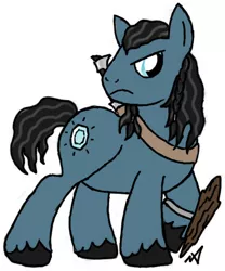 Size: 458x550 | Tagged: safe, artist:ajfive, derpibooru import, ponified, arkenstone, shield, the hobbit, thorin oakenshield, tolkien