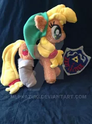 Size: 400x536 | Tagged: applejack, applelink, artist:mlpkazuki, crossover, derpibooru import, irl, link, obtrusive watermark, photo, plushie, safe, the legend of zelda, watermark