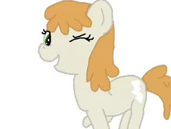 Size: 1024x768 | Tagged: safe, derpibooru import, charged up, earth pony, pony, background pony, female, firealpaca, mare, simple background, white background, wink