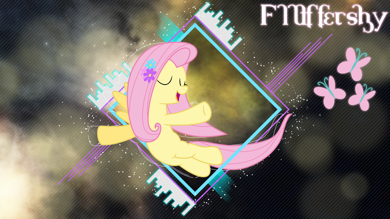 Size: 1920x1080 | Tagged: artist:brainlesspoop, derpibooru import, fluttershy, safe, solo, vector, wallpaper