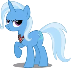 Size: 10800x10278 | Tagged: safe, artist:red-pear, derpibooru import, trixie, pony, unicorn, absurd resolution, alicorn amulet, female, mare, simple background, smiling, solo, transparent background, vector