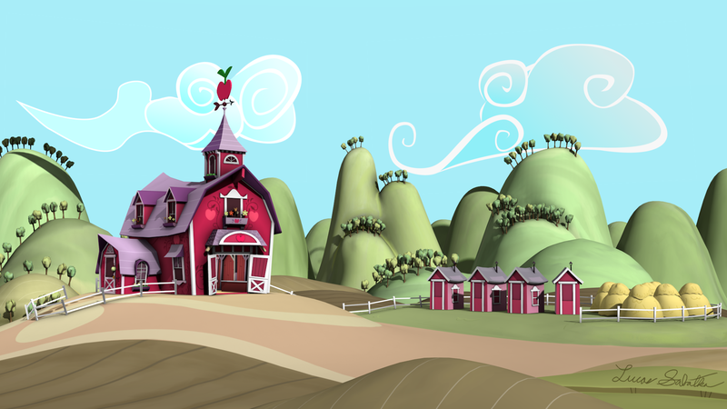 Size: 1920x1080 | Tagged: 3d, artist:discopears, barn, blender, derpibooru import, no pony, safe, sweet apple acres