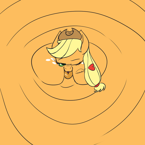 Size: 1000x1000 | Tagged: applefat, applejack, artist:calorie, bedroom eyes, blob, blobface, derpibooru import, fat, immobile, impossibly obese, kissy face, morbidly obese, neck roll, obese, questionable, wink