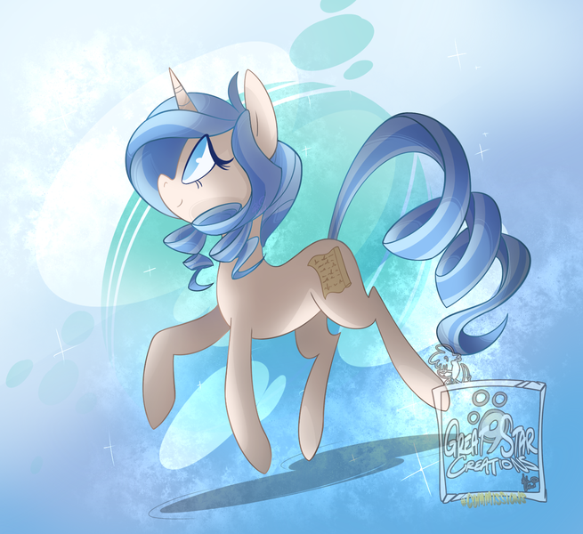 Size: 1315x1204 | Tagged: safe, artist:great9star, derpibooru import, oc, oc:opuscule antiquity, unofficial characters only, pony, unicorn, abstract background, female, mare, solo