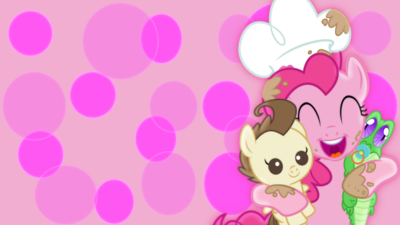 Size: 1600x900 | Tagged: artist:sailortrekkie92, artist:sakatagintoki117, derpibooru import, eyes closed, group hug, gummy, happy, pacifier, pinkie pie, pound cake, safe, vector, wallpaper