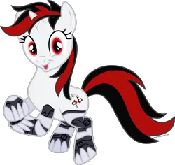 Size: 4169x3932 | Tagged: safe, artist:adog0718, derpibooru import, oc, oc:blackjack, unofficial characters only, cyborg, pony, unicorn, fallout equestria, fallout equestria: project horizons, fanfic, the cutie re-mark, cutie mark, fanfic art, female, hooves, horn, inkscape, level 1 (project horizons), looking at you, mare, open mouth, simple background, solo, starlight says bravo, transparent background, vector