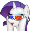 Size: 100x100 | Tagged: 3d glasses, artist:pohwaran, derpibooru import, glasses, icon, rarity, safe, simple background, solo, transparent background