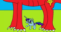 Size: 1024x544 | Tagged: safe, artist:killerbug2357, derpibooru import, oc, oc:angelica, unofficial characters only, alicorn, pony, 1000 hours in ms paint, alicorn oc, ms paint