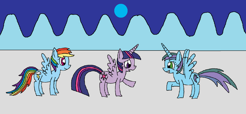 Size: 1024x476 | Tagged: safe, artist:killerbug2357, derpibooru import, rainbow dash, twilight sparkle, twilight sparkle (alicorn), oc, oc:angelica, alicorn, pony, 1000 hours in ms paint, alicorn oc, ms paint