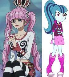 Size: 645x720 | Tagged: safe, derpibooru import, sonata dusk, equestria girls, image macro, meme, one piece, perona, starenata