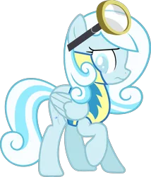 Size: 6407x7496 | Tagged: safe, artist:ladysugarsapphire, derpibooru import, oc, oc:snowdrop, unofficial characters only, pegasus, pony, absurd resolution, female, goggles, mare, older, solo, wonderbolt trainee uniform