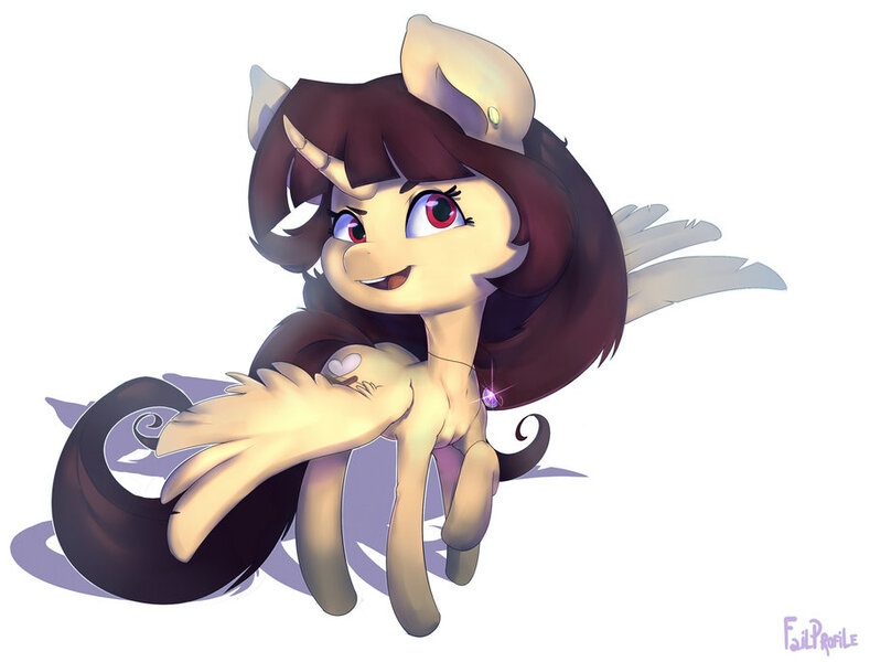 Size: 900x684 | Tagged: safe, artist:failprofile, derpibooru import, oc, oc:spring beauty, unofficial characters only, alicorn, pony, alicorn oc, solo