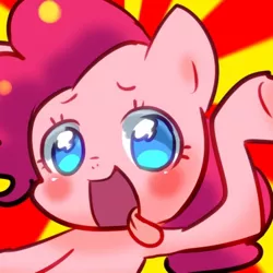 Size: 442x442 | Tagged: safe, artist:araraginatsuki, derpibooru import, pinkie pie, pixiv, solo, tongue out