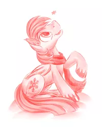 Size: 3600x4500 | Tagged: safe, artist:jadedjynx, derpibooru import, oc, oc:winterlight, unofficial characters only, pegasus, pony, clothes, cool, cute, male, scarf, sitting, sketch, snowflake, solo, stallion, unshorn fetlocks