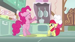 Size: 1280x720 | Tagged: apple bloom, call of the cutie, cupcake song, derpibooru import, pinkie pie, safe, screencap, youtube link