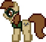 Size: 155x140 | Tagged: safe, artist:x0jackie0x, derpibooru import, oc, oc:jackie trade, unofficial characters only, clothes, glasses, pixel art, sprite, vest