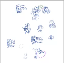 Size: 423x418 | Tagged: safe, artist:askhypnoswirl, derpibooru import, oc, oc:sterling specter, unofficial characters only, changeling, heart, practice, sketch dump