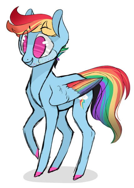 Size: 1280x1789 | Tagged: alternate hairstyle, artist:jellybeanbullet, beard, chest hair, colored wings, derpibooru import, male, multicolored wings, rainbow dash, rainbow wings, safe, simple background, solo, stallion, stubble, trans boy, transgender, trans stallion rainbow dash, white background