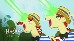 Size: 1920x1080 | Tagged: safe, derpibooru import, screencap, derpy hooves, flam, flim, spring melody, sprinkle medley, pegasus, pony, the super speedy cider squeezy 6000, duo, female, flim flam brothers, hasbro studios, mare, music video, youtube link